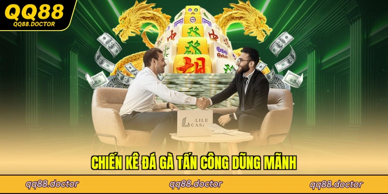 Chiến kê đá gà tấn công dũng mãnh